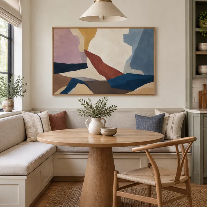 Peinture à l'huile abstraite et conceptuelle minimaliste présentant des marques abstraites superposées, une texture et un mouvement pictural expressif.
