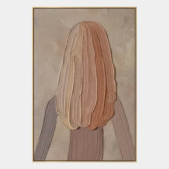 Ritrattistica in gesso e struttura e pittura a olio con figure espressive o ritratti resi con dettagli pittorici in una tavolozza beige.