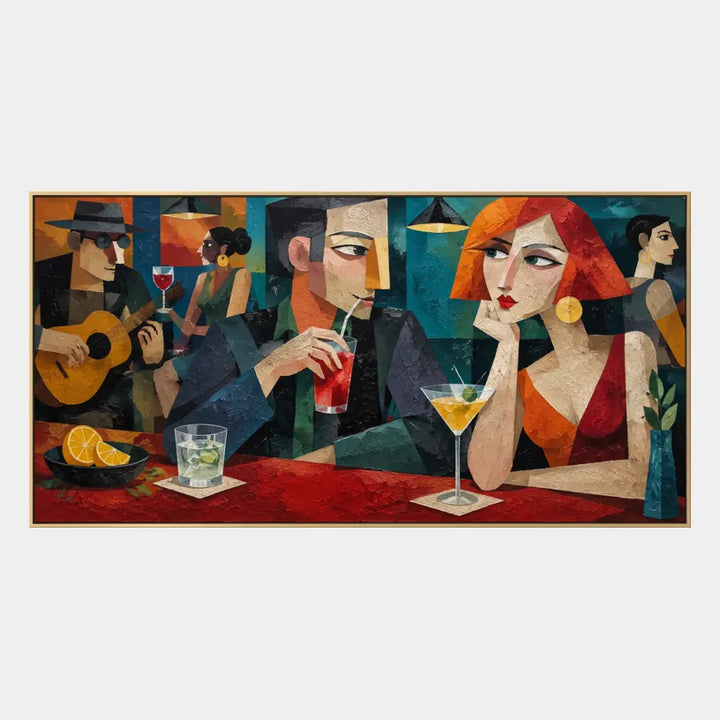 Peinture à l'huile de portraits et de figures pop représentant une figure ou un portrait expressif rendu avec des détails picturaux.