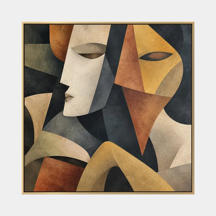 Peinture à l'huile de portraits et de figures pop représentant une figure ou un portrait expressif rendu avec des détails picturaux.