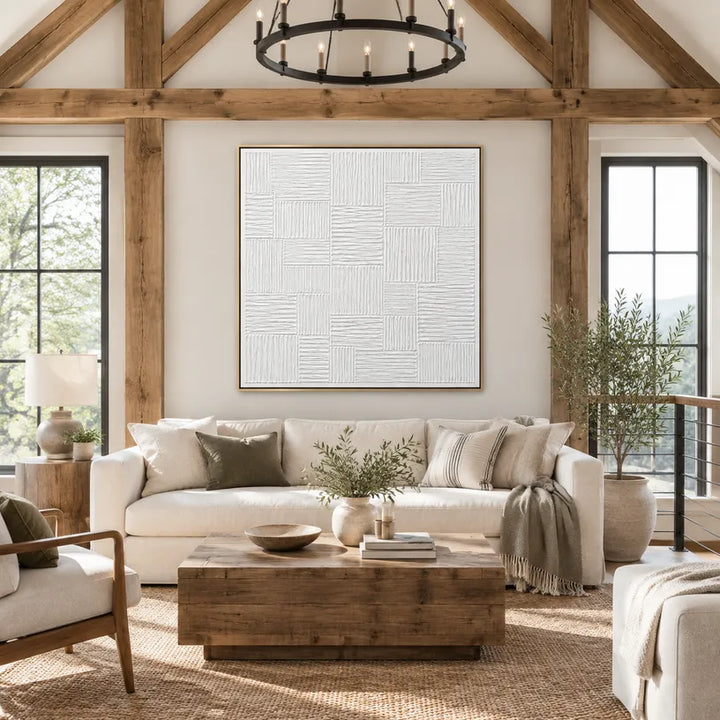 Pittura a olio astratta e concettuale Wabi-Sabi con segni astratti stratificati, consistenza e movimento pittorico espressivo.