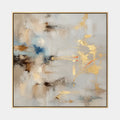 Espressionismo astratto Pittura a olio astratta e concettuale con segni astratti stratificati, consistenza e movimento pittorico espressivo in una tavolozza grigia.