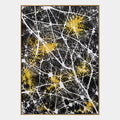 Espressionismo astratto Pittura a olio astratta e concettuale con segni astratti stratificati, consistenza e movimento pittorico espressivo in una tavolozza in bianco e nero.