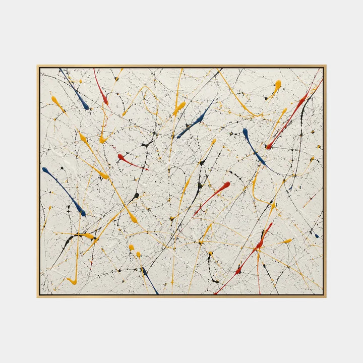 Peinture à l'huile abstraite et conceptuelle d'expressionnisme abstrait présentant des marques abstraites superposées, une texture et un mouvement pictural expressif dans une palette beige.