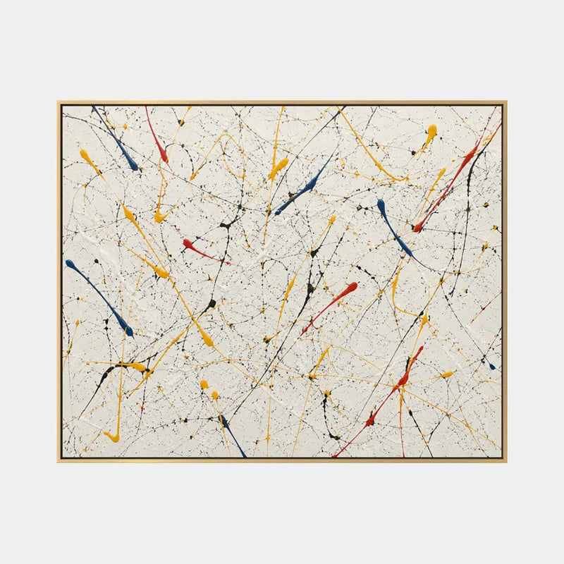 Peinture à l'huile abstraite et conceptuelle d'expressionnisme abstrait présentant des marques abstraites superposées, une texture et un mouvement pictural expressif dans une palette beige.
