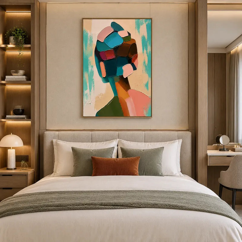 Espressionismo astratto Pittura a olio astratta e concettuale caratterizzata da segni astratti stratificati, consistenza e movimento pittorico espressivo.