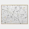 Expresionismo abstracto Pintura al óleo abstracta y conceptual que presenta marcas abstractas en capas, textura y movimiento pictórico expresivo en una paleta de blanco y negro.