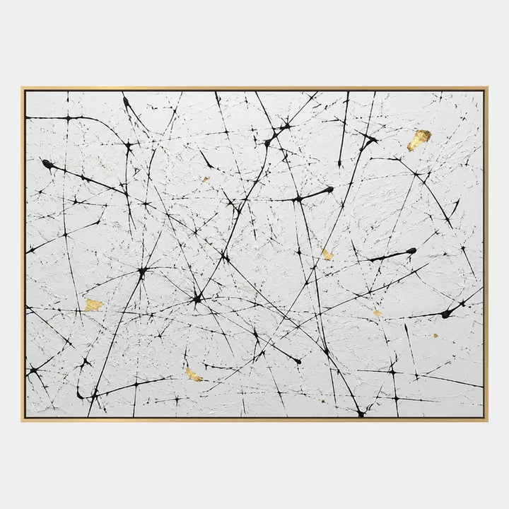 Espressionismo astratto Pittura a olio astratta e concettuale con segni astratti stratificati, consistenza e movimento pittorico espressivo in una tavolozza in bianco e nero.