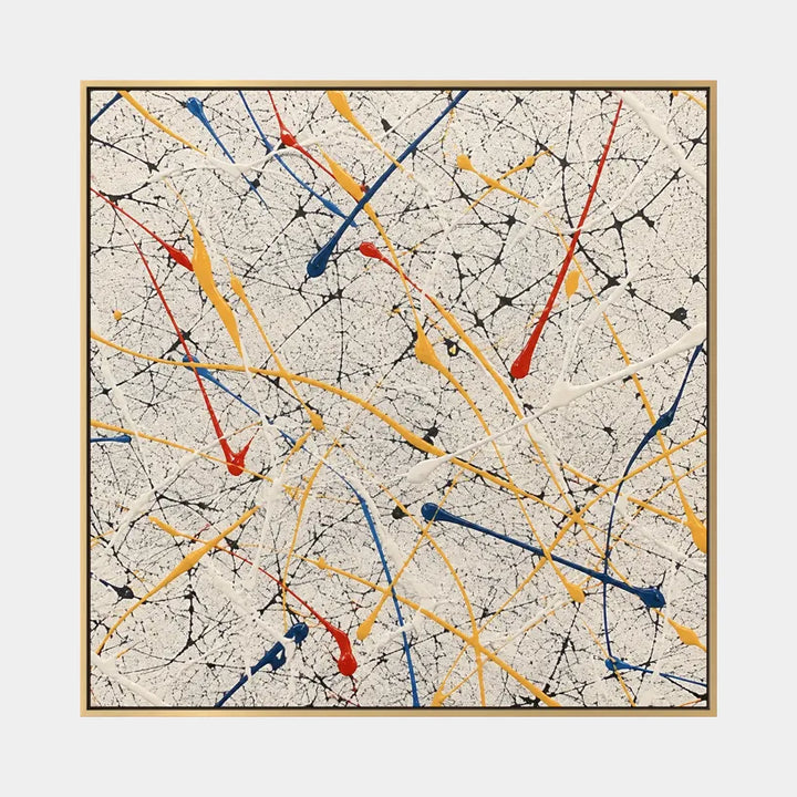 Espressionismo astratto Pittura a olio astratta e concettuale con segni astratti stratificati, consistenza e movimento pittorico espressivo in una tavolozza beige.