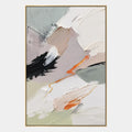 Expresionismo abstracto Pintura al óleo abstracta y conceptual que presenta marcas abstractas en capas, textura y movimiento pictórico expresivo.