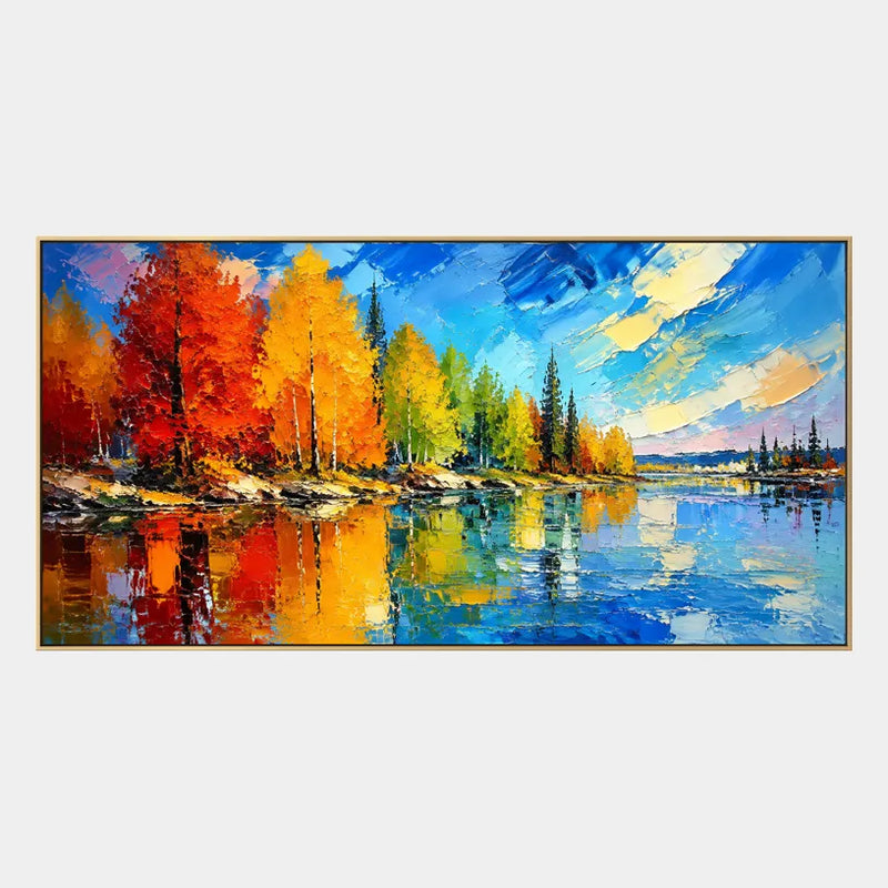 Peinture à l'huile de paysages colorés, de paysages marins et de paysages urbains présentant un paysage atmosphérique, un paysage marin ou une composition inspirée de la ville.