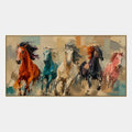 Peinture à l'huile d'animaux colorés présentant un sujet animal expressif rendu avec un pinceau visible.