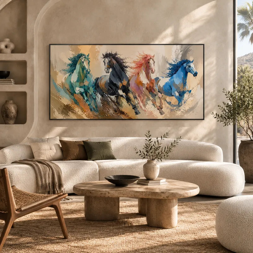 Colorful animals oil painting showing an expressive animal subject rendered with visible brushwork in a brown palette.