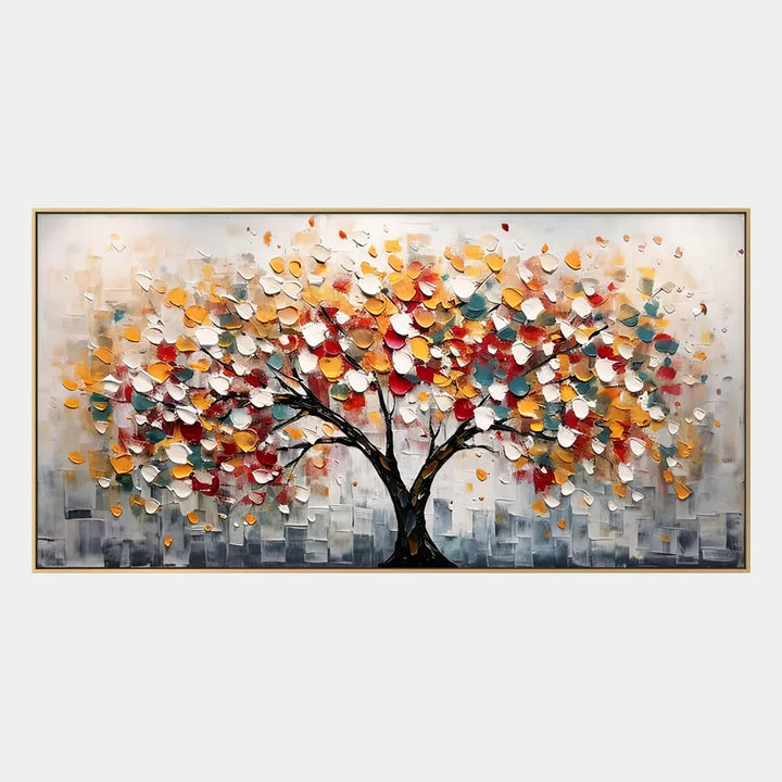 Peinture à l'huile colorée florale/botanique et naturelle présentant des formes botaniques, des fleurs ou des éléments naturels dans une composition picturale dans une palette grise.