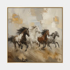 Expressionist animals oil painting showing an expressive animal subject rendered with visible brushwork in a brown palette.
