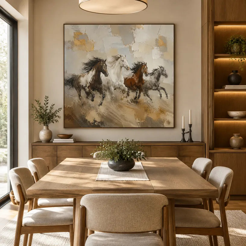 Expressionist animals oil painting showing an expressive animal subject rendered with visible brushwork in a brown palette.