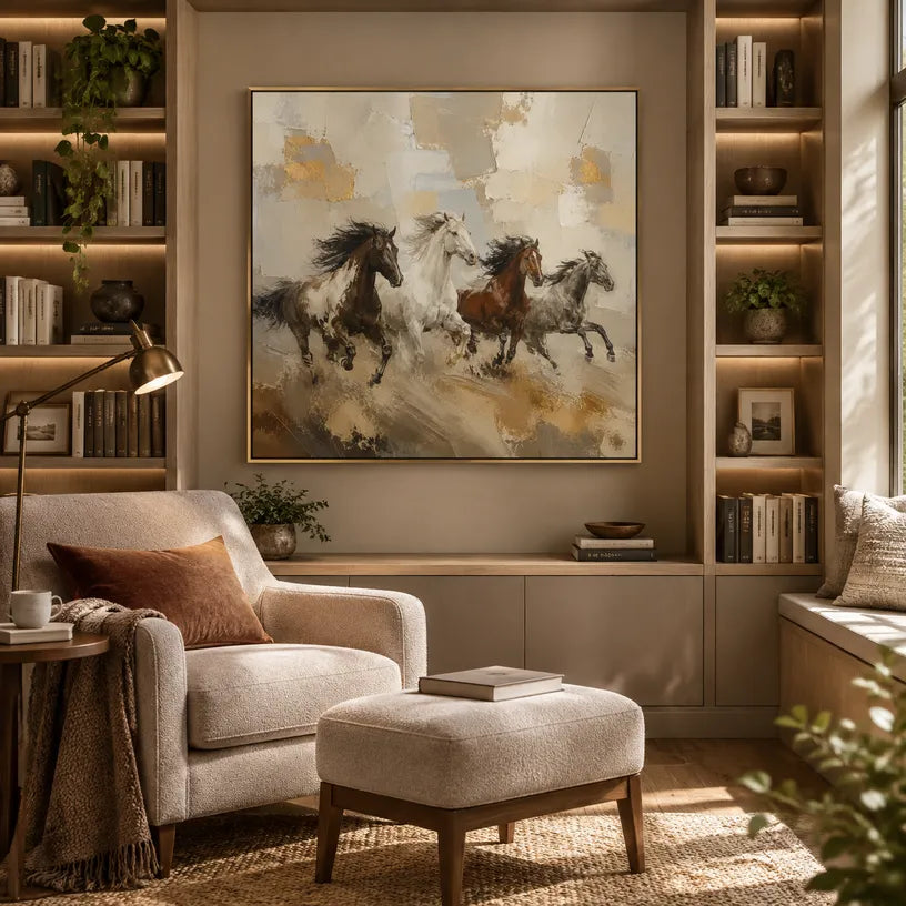 Expressionist animals oil painting showing an expressive animal subject rendered with visible brushwork in a brown palette.