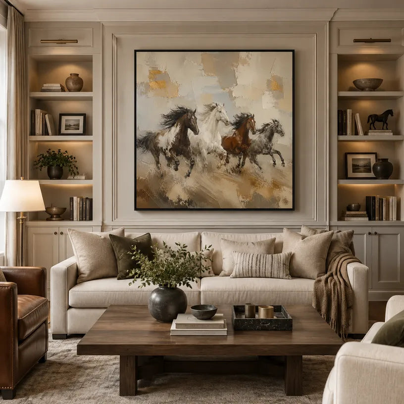 Expressionist animals oil painting showing an expressive animal subject rendered with visible brushwork in a brown palette.