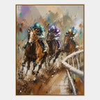 Expressionist animals oil painting showing an expressive animal subject rendered with visible brushwork in a brown palette.