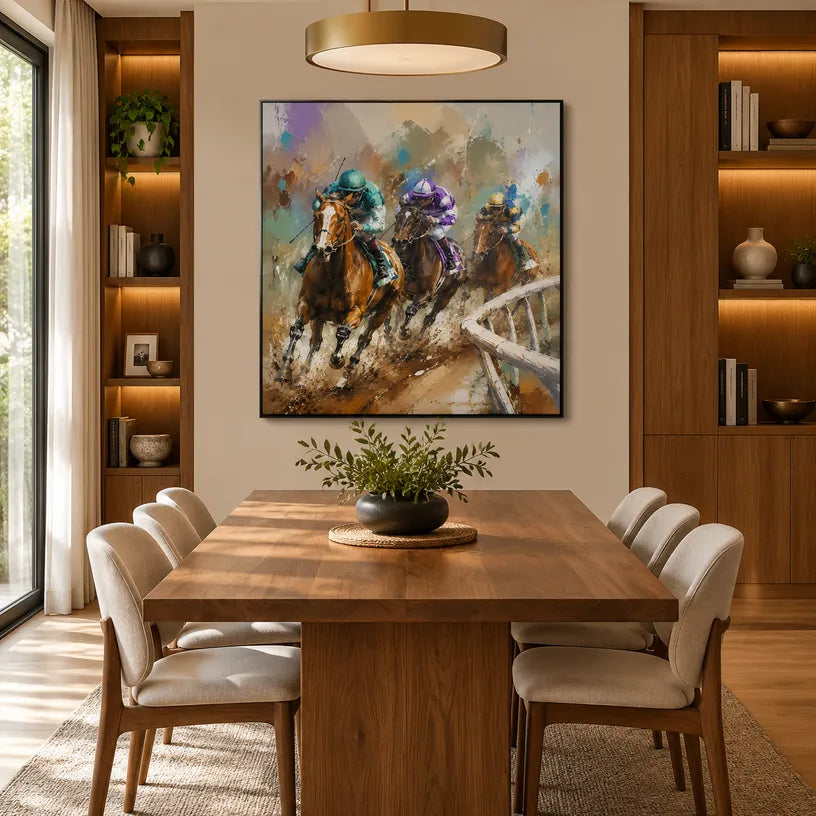 Expressionist animals oil painting showing an expressive animal subject rendered with visible brushwork in a brown palette.
