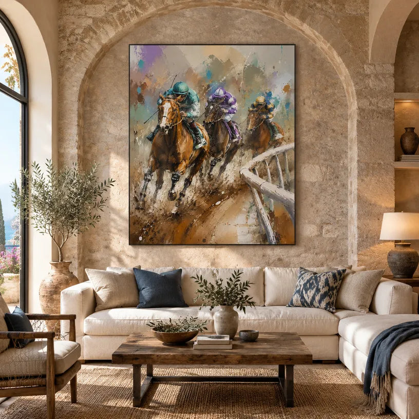 Expressionist animals oil painting showing an expressive animal subject rendered with visible brushwork in a brown palette.