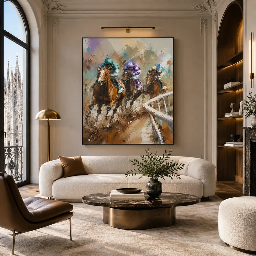 Expressionist animals oil painting showing an expressive animal subject rendered with visible brushwork in a brown palette.