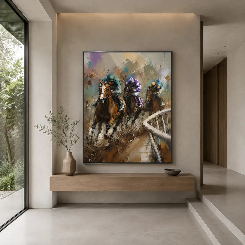 Expressionist animals oil painting showing an expressive animal subject rendered with visible brushwork in a brown palette.