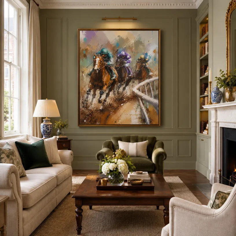Expressionist animals oil painting showing an expressive animal subject rendered with visible brushwork in a brown palette.
