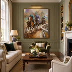 Expressionist animals oil painting showing an expressive animal subject rendered with visible brushwork in a brown palette.