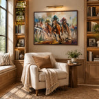 Expressionist animals oil painting showing an expressive animal subject rendered with visible brushwork in a brown palette.