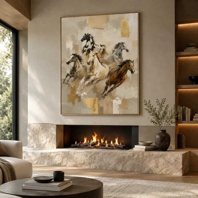 Expressionist animals oil painting showing an expressive animal subject rendered with visible brushwork in a brown palette.