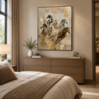 Expressionist animals oil painting showing an expressive animal subject rendered with visible brushwork in a brown palette.