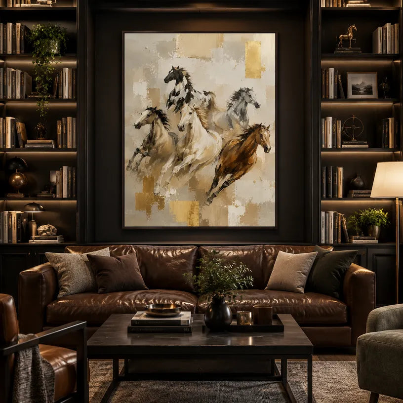 Expressionist animals oil painting showing an expressive animal subject rendered with visible brushwork in a brown palette.