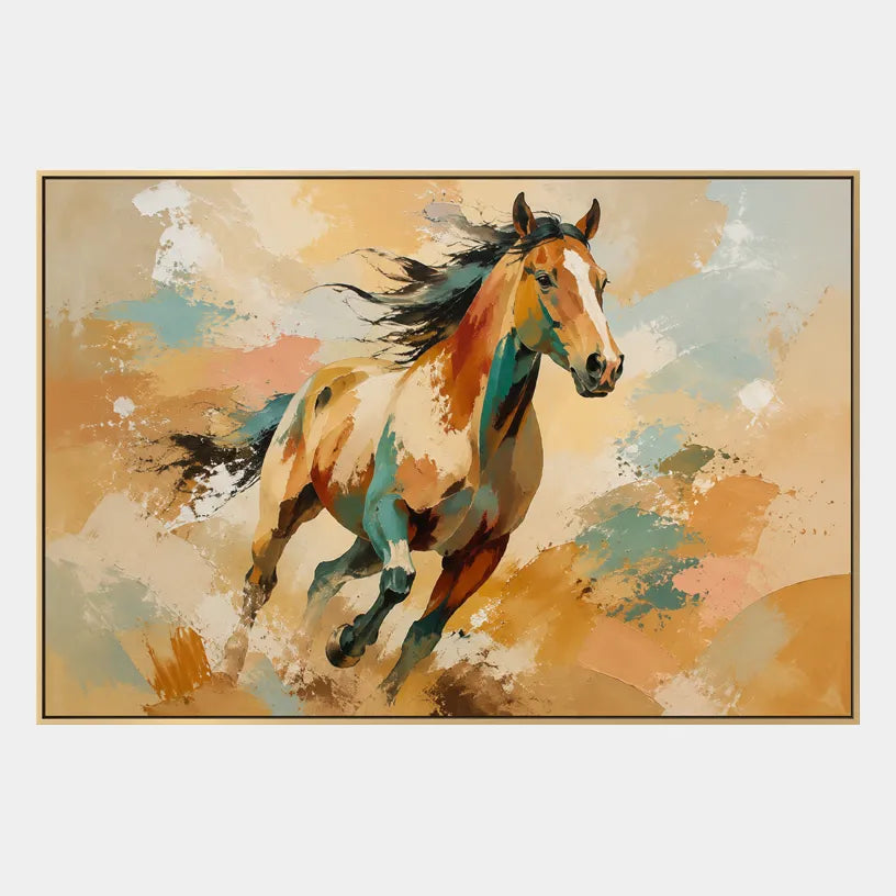 Expressionist animals oil painting showing an expressive animal subject rendered with visible brushwork in a orange palette.