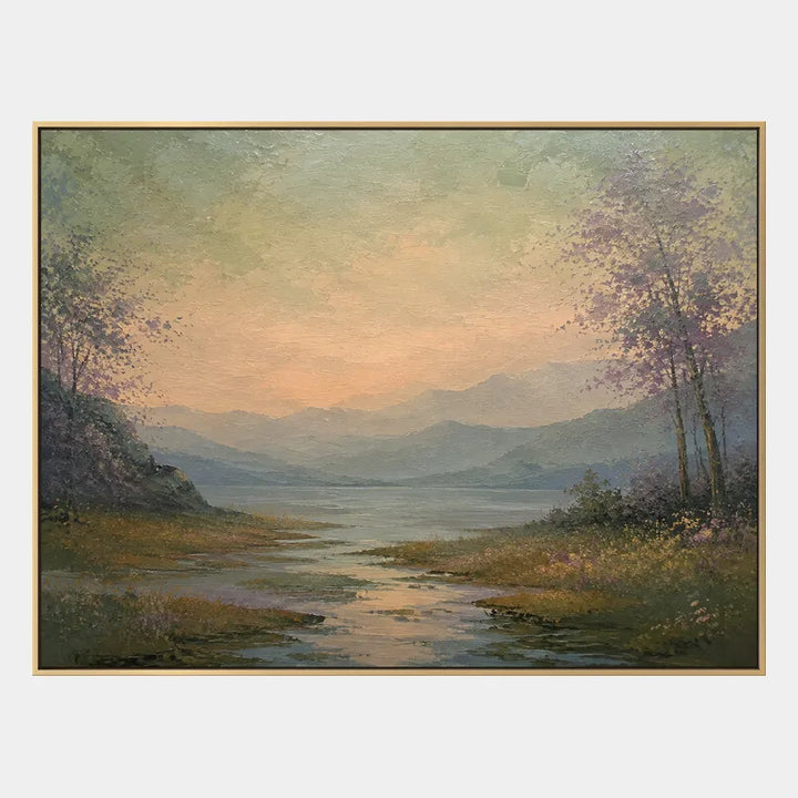 Peinture à l'huile de paysages, de marines et de paysages urbains expressionnistes présentant un paysage atmosphérique, un paysage marin ou une composition inspirée de la ville.