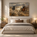 Expressionist animals oil painting showing an expressive animal subject rendered with visible brushwork in a brown palette.