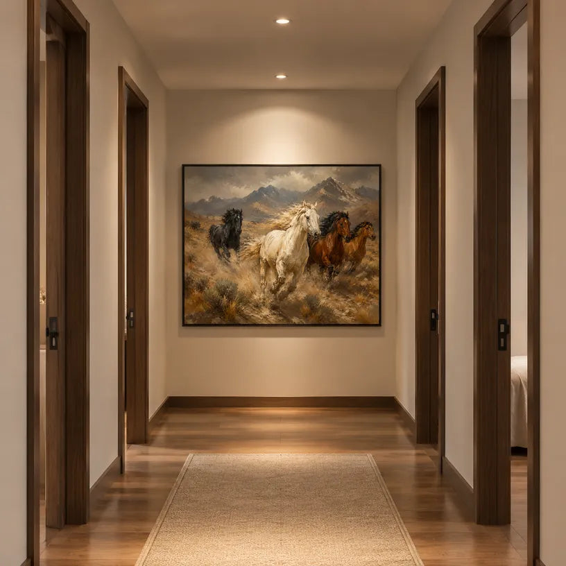 Expressionist animals oil painting showing an expressive animal subject rendered with visible brushwork in a brown palette.