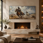 Expressionist animals oil painting showing an expressive animal subject rendered with visible brushwork in a brown palette.