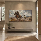 Expressionist animals oil painting showing an expressive animal subject rendered with visible brushwork in a brown palette.