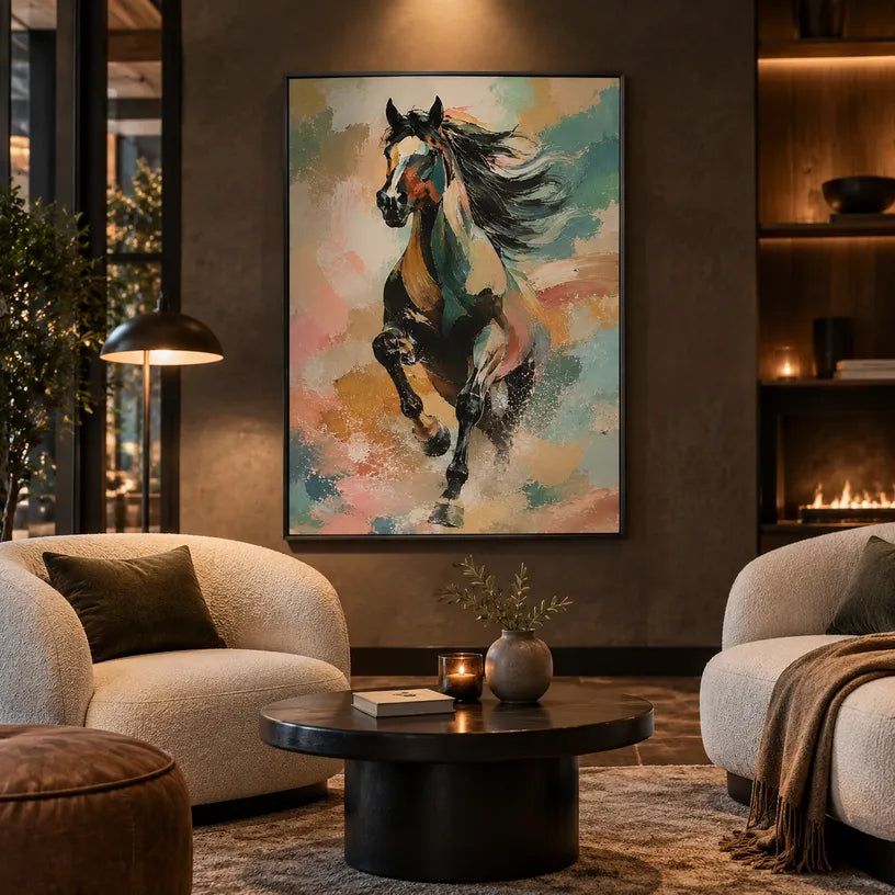 Expressionist animals oil painting showing an expressive animal subject rendered with visible brushwork.