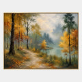 Pintura al óleo de paisajes expresionistas, paisajes marinos y urbanos que presenta una composición atmosférica, marina o inspirada en una ciudad.