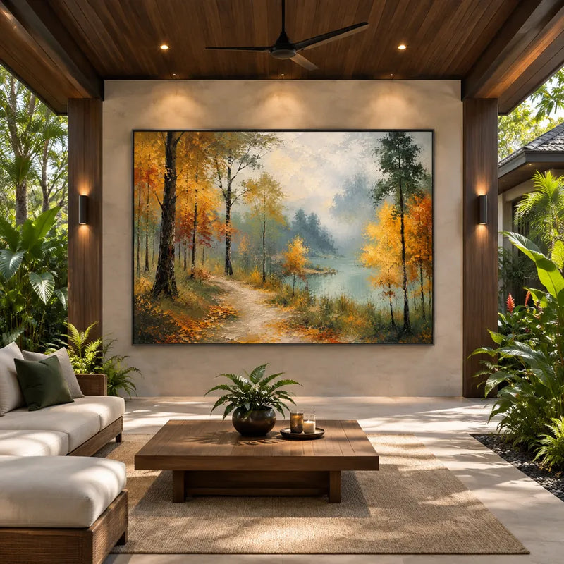 Pintura al óleo de paisajes expresionistas, paisajes marinos y urbanos que presenta una composición atmosférica, marina o inspirada en una ciudad.