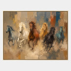 Expressionist animals oil painting showing an expressive animal subject rendered with visible brushwork in a orange palette.