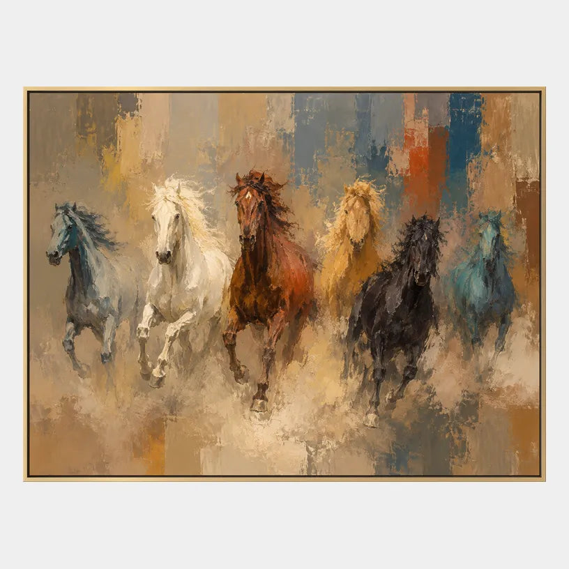 Expressionist animals oil painting showing an expressive animal subject rendered with visible brushwork in a orange palette.