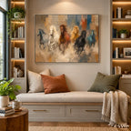Expressionist animals oil painting showing an expressive animal subject rendered with visible brushwork in a orange palette.