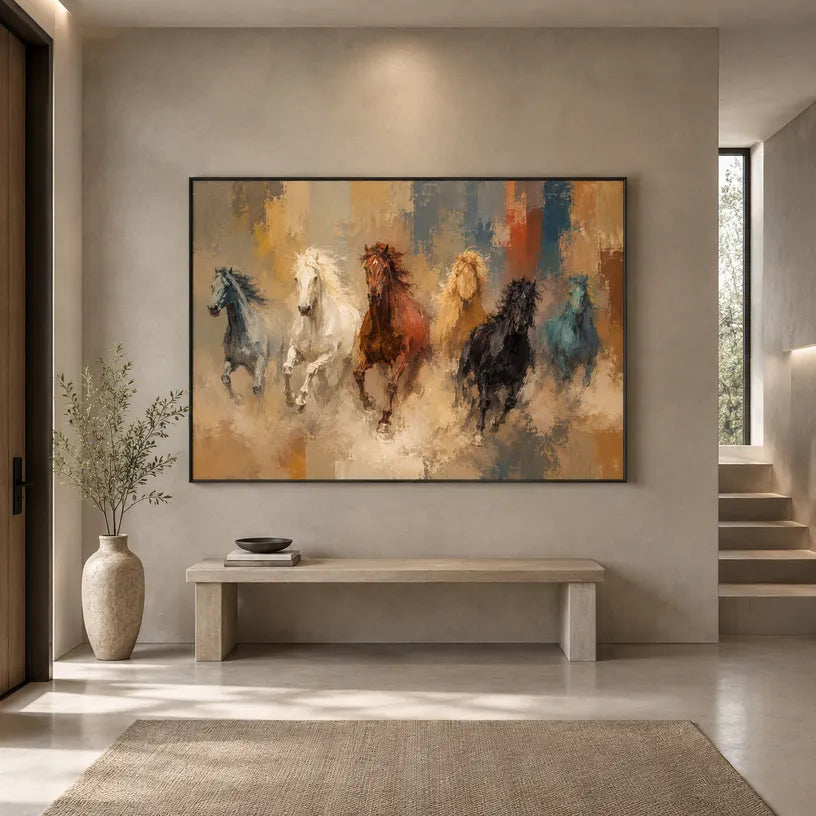 Expressionist animals oil painting showing an expressive animal subject rendered with visible brushwork in a orange palette.