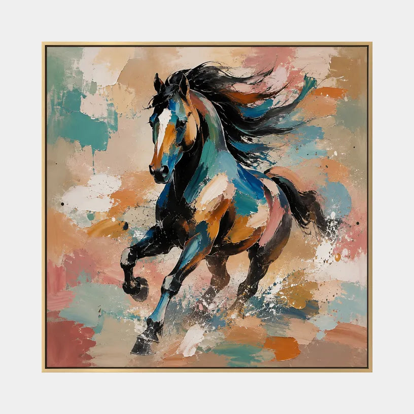 Expressionist animals oil painting showing an expressive animal subject rendered with visible brushwork in a brown palette.