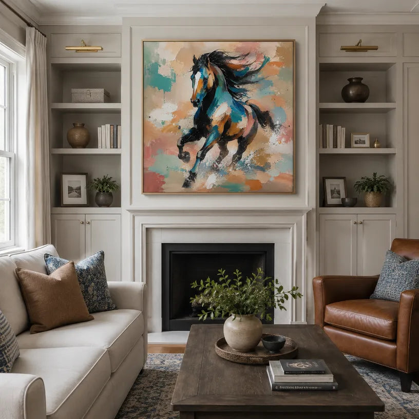 Expressionist animals oil painting showing an expressive animal subject rendered with visible brushwork in a brown palette.