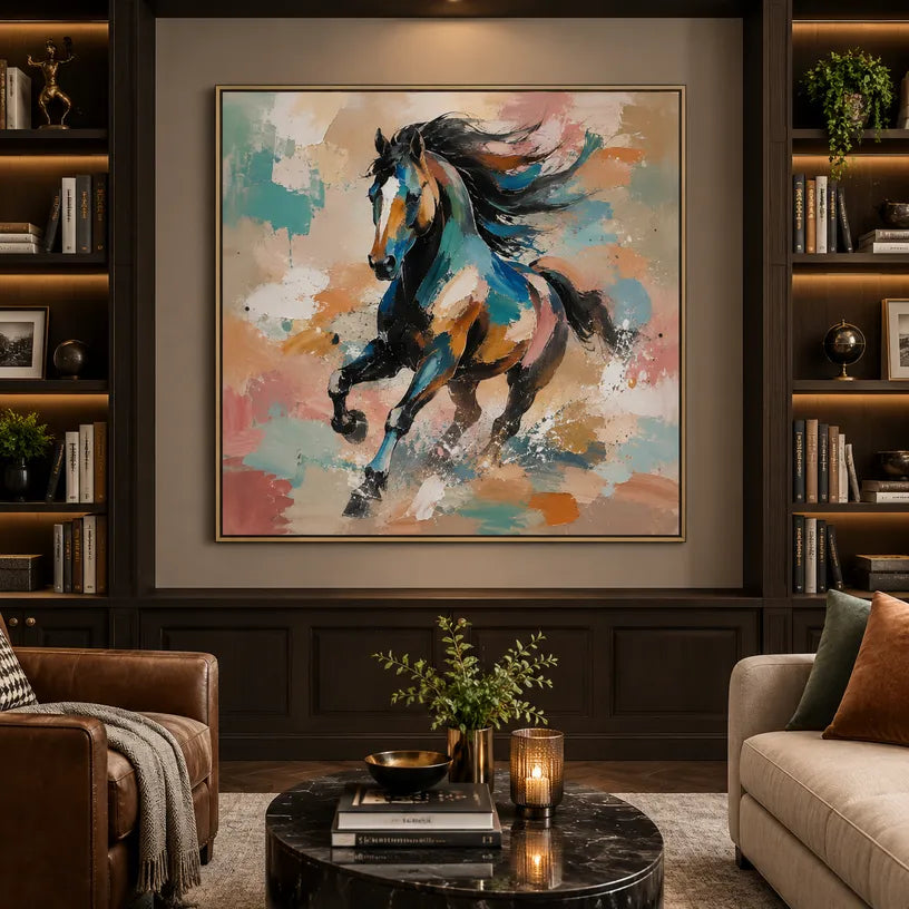 Expressionist animals oil painting showing an expressive animal subject rendered with visible brushwork in a brown palette.