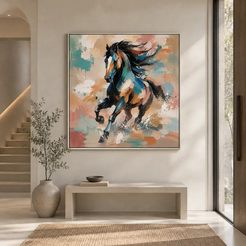 Expressionist animals oil painting showing an expressive animal subject rendered with visible brushwork in a brown palette.
